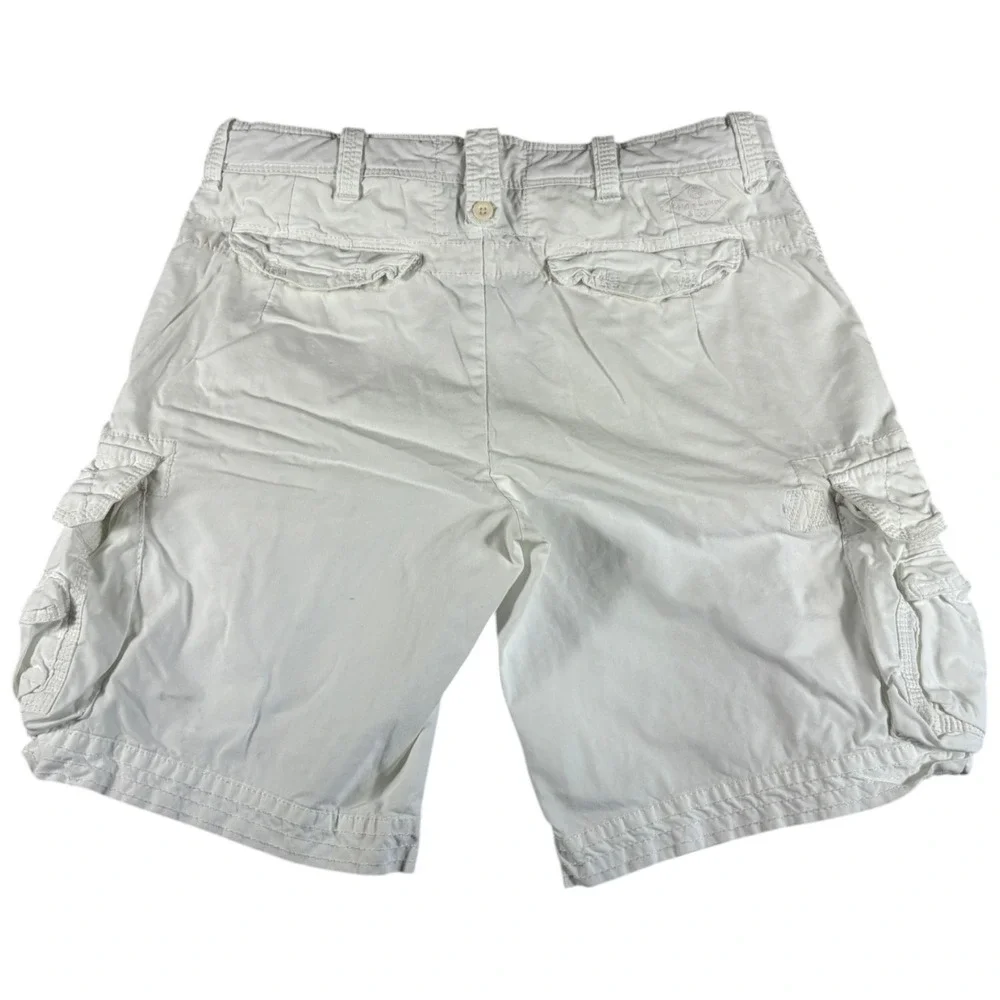 Polo Ralph Lauren Cargo Shorts Mens 36 White Rugged Workwear Heavyweight Utility